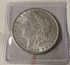 1902-O Morgan Silver Dollar