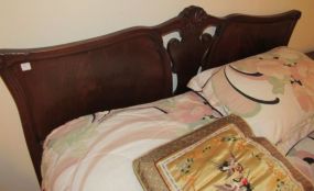 Vintage Mahogany Ball-n-Claw Double Bed.