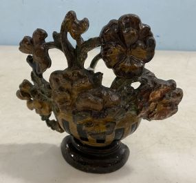 Early 1900's  Iron Flower Pot Door Stop