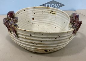 Lobster Stoneware Signed Bowl