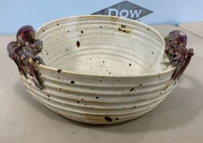 Lobster Stoneware Signed Bowl