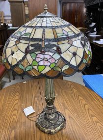 Reproduction Stained Glass Style Lamp