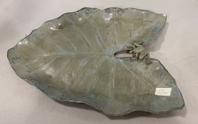 Mcinnis Bayou Pottery Leaf Dish