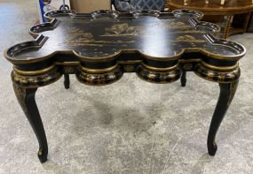 Black and Gold Chinoiserie Cocktail Table