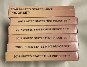 6 US Mint Proof Sets