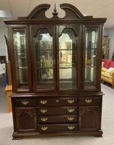 Late 20th Century Traditional Cherry China Cabinet