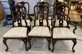 6 Cherry Queen Anne Dining Chairs