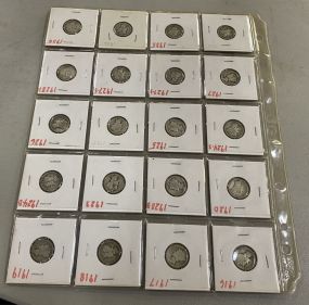 1900s to 1930's Mercury Dimes