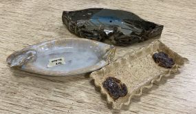Three Pottery Lobster Dishes