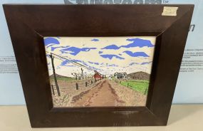 Framed Painting of Country Road