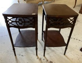 Pair of Vintage Mahogany Side Tables