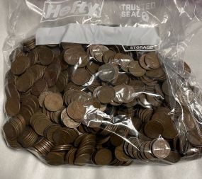 Large Group of Wheat Pennies