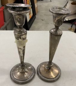 Pair of Weighted Sterling Candle Holders