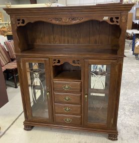 Modern Cherry Display Cabinet