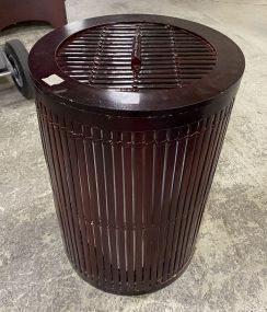 Black Painted Wood Laundry Basket