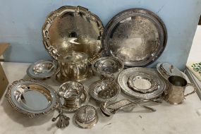 Group of Silver Plate Serving Pieces