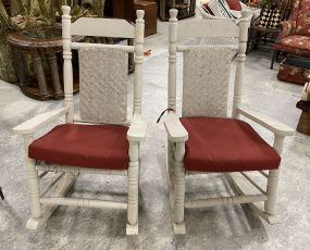 Pair of Painted Wood Porch Rockers