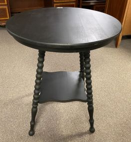 Round Spool Leg Lamp Table