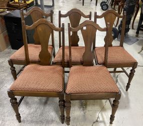 Five Vintage Mahogany Dining Chairs