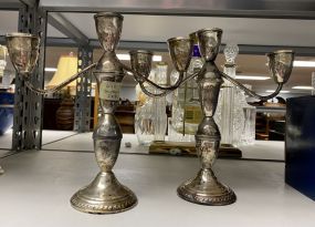 Couchin Weighted Sterling Candelabras