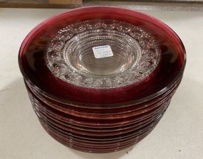 14 Kings Crown Red Salad Plates