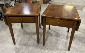 Pair of Cherry Drop Leaf Side Tables