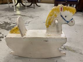 Vintage Primitive Rocking Horse