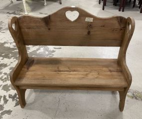 Vintage Child's Handcrafted Bench