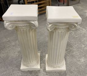 Pair of Ceramic Column Pillars