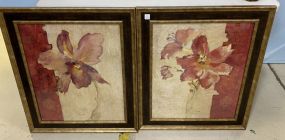 Two Framed Floral Prints