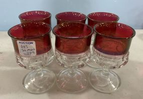 6 Indiana King's Crown Goblets