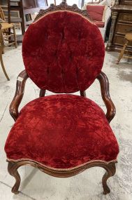 French Mahogany Accent Chair