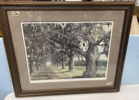 Signed Robert Wells Lover's Lane Moss Point Print