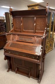 Vintage Mahogany Pump Organ Convert to Secretary