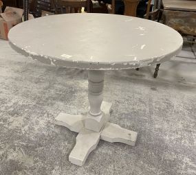 Round Painted Pedestal Table