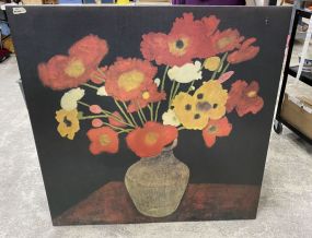 Large Still Life Flower Vase Canvas