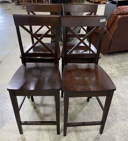 Four Cherry Tall Kitchen Chairs