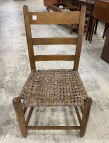 Small Primitive  Slat Back Side Chair