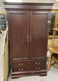 Modern Cherry Entertainment Armoire