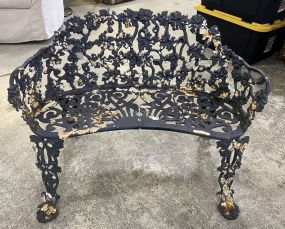 Ornate Cast Iron Garden Settee