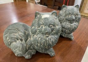 Pair of Pottery Dog Statues
