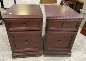 Two Cherry Office File Cabinets