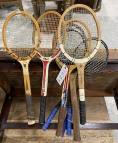 Group of Vintage Tennis Racketrs