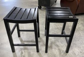 Pair of Modern Black Bar Stools