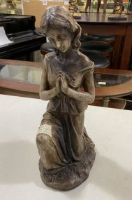 Resin Antiqued Color Lady Figurine