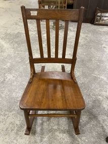 Small Oak Sewing Rocker