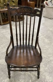 Late 20th Century Cherry Pressed Back Side Chair