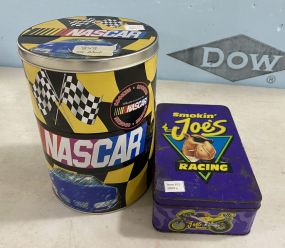 Smokin's Joe's Racing Tin and Nascar Cookie Tin