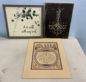 Three Decorative Wall Prints