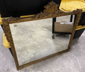 Vintage Ornate Wood Gold Gilt Mirror
